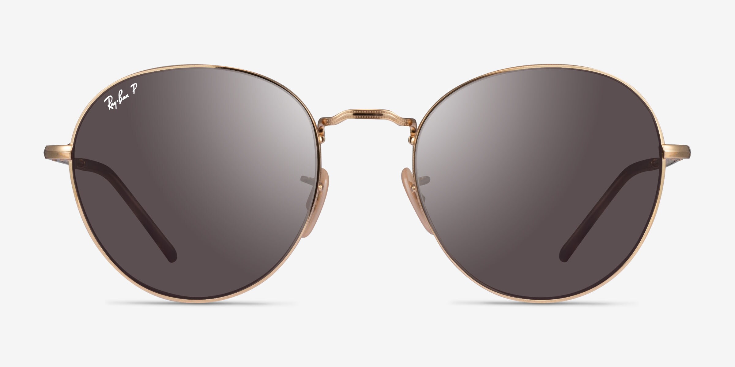Ray-Ban RB3582 David - Round Shiny Gold Frame Prescription