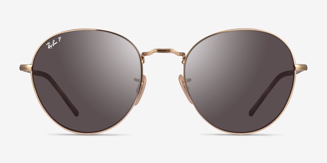 Ray-Ban RB3582 David Shiny Gold MetalSunglass Frames from EyeBuyDirect, Front View