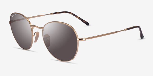 Ray-Ban RB3582 David Shiny Gold MetalSunglass Frames from EyeBuyDirect, Angle View