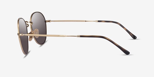 Ray-Ban RB3582 David Shiny Gold MetalSunglass Frames from EyeBuyDirect, Side View