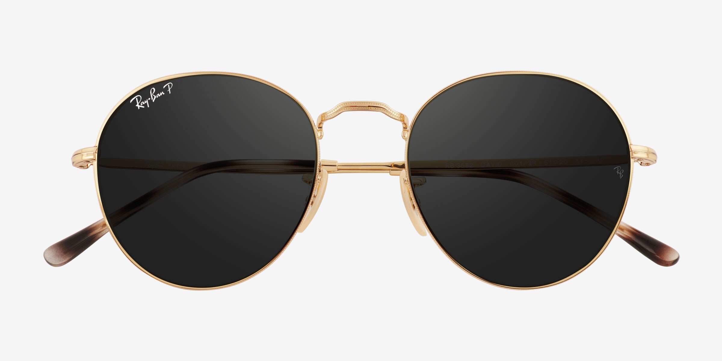 Ray-Ban サングラス　RB3582 DAVID ゴールドフレーム DAVID Sunglasses in Arista Gold and Dark Violet - RB3582