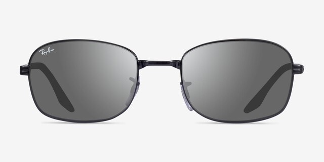 Ray-Ban RB3690 Shiny Black MetalSunglass Frames from EyeBuyDirect, Front View