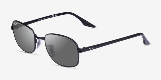 Ray-Ban RB3690 Shiny Black MetalSunglass Frames from EyeBuyDirect, Angle View