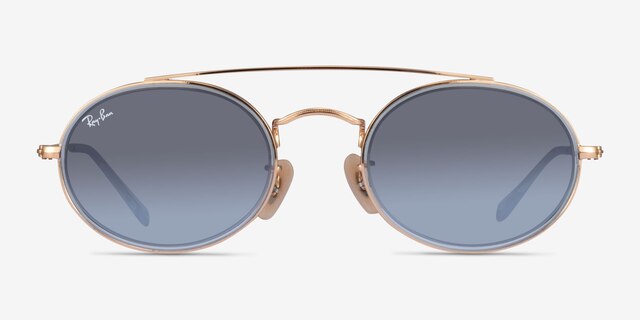 Ray-Ban RB3847N Gold MetalSunglass Frames from EyeBuyDirect, Front View