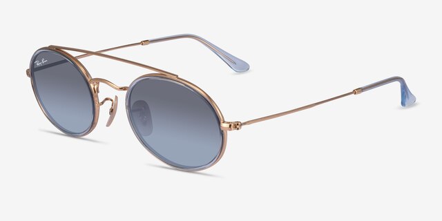 Ray-Ban RB3847N Gold MetalSunglass Frames from EyeBuyDirect, Angle View
