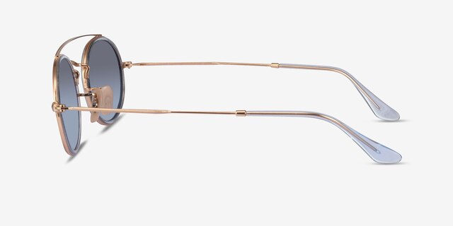 Ray-Ban RB3847N Gold MetalSunglass Frames from EyeBuyDirect, Side View