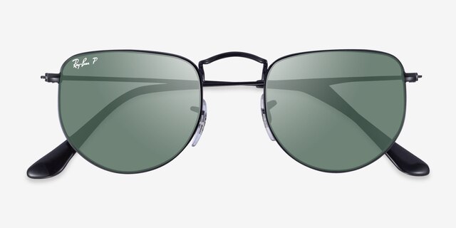 Ray-Ban RB3958 Elon Shiny Black MetalSunglass Frames from EyeBuyDirect, Closed View