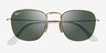 Ray-Ban RB8157 Frank Shiny Gold TitaniumSunglass Frames from EyeBuyDirect, Closed View