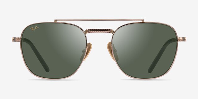 Ray-Ban RB8258 Frank Ii Shiny Gold TitaniumSunglass Frames from EyeBuyDirect, Front View