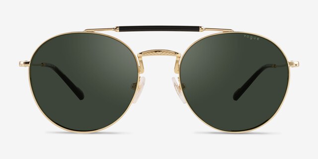 Vogue Eyewear VO4240S Shiny Gold MetalSunglass Frames from EyeBuyDirect, Front View