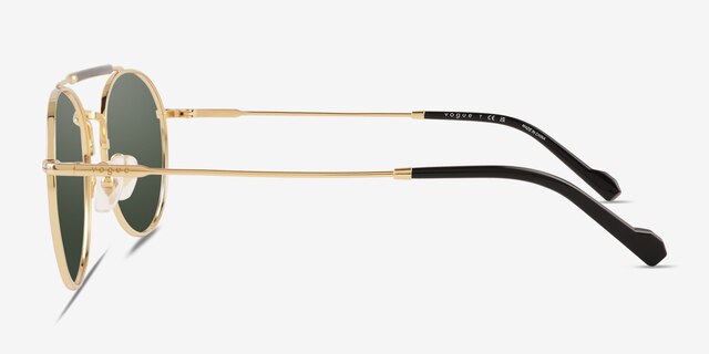 Vogue Eyewear VO4240S Shiny Gold MetalSunglass Frames from EyeBuyDirect, Side View