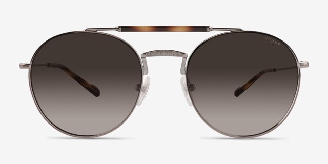 Vogue Eyewear VO4240S Silver Tortoise MetalSunglass Frames from EyeBuyDirect, Front View