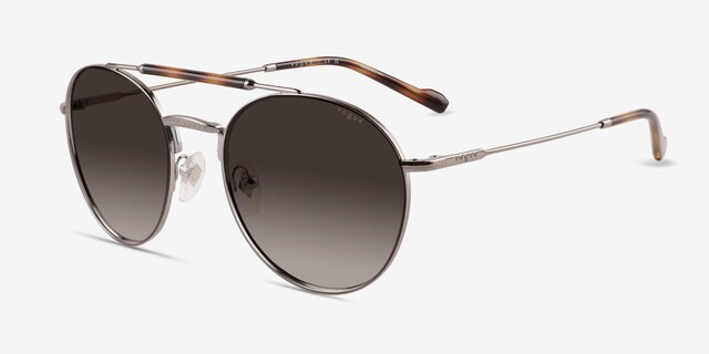 Vogue Eyewear VO4240S Silver Tortoise MetalSunglass Frames from EyeBuyDirect, Angle View