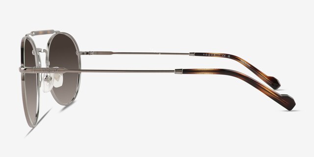 Vogue Eyewear VO4240S Silver Tortoise MetalSunglass Frames from EyeBuyDirect, Side View