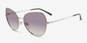 Vogue Eyewear VO4255S Shiny Silver MetalSunglass Frames from EyeBuyDirect, Angle View