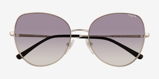 Vogue Eyewear VO4255S Shiny Silver MetalSunglass Frames from EyeBuyDirect, Closed View