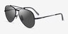 Ray-Ban RB8225 Aviator Shiny Black TitaniumSunglass Frames from EyeBuyDirect, Angle View