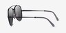 Ray-Ban RB8225 Aviator Shiny Black TitaniumSunglass Frames from EyeBuyDirect, Side View