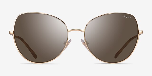 Vogue Eyewear VO4255S Shiny Gold MetalSunglass Frames from EyeBuyDirect, Front View