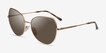 Vogue Eyewear VO4255S Shiny Gold MetalSunglass Frames from EyeBuyDirect, Angle View