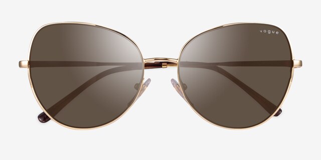 Vogue Eyewear VO4255S Shiny Gold MetalSunglass Frames from EyeBuyDirect, Closed View