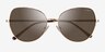 Vogue Eyewear VO4255S Shiny Gold MetalSunglass Frames from EyeBuyDirect, Closed View