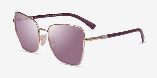 Vogue Eyewear VO4277SB Shiny Gold MetalSunglass Frames from EyeBuyDirect, Angle View