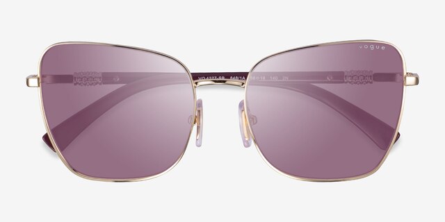 Vogue Eyewear VO4277SB Shiny Gold MetalSunglass Frames from EyeBuyDirect, Closed View