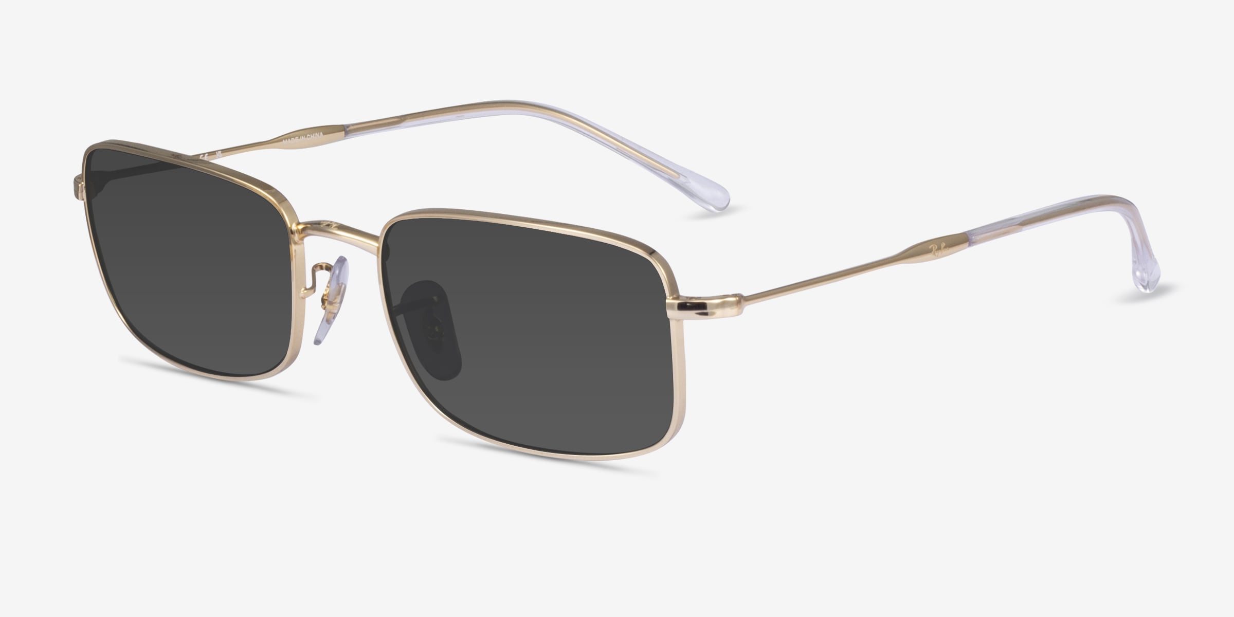 Ray-Ban RB3746 - Rectangle Gold Frame Prescription Sunglasses
