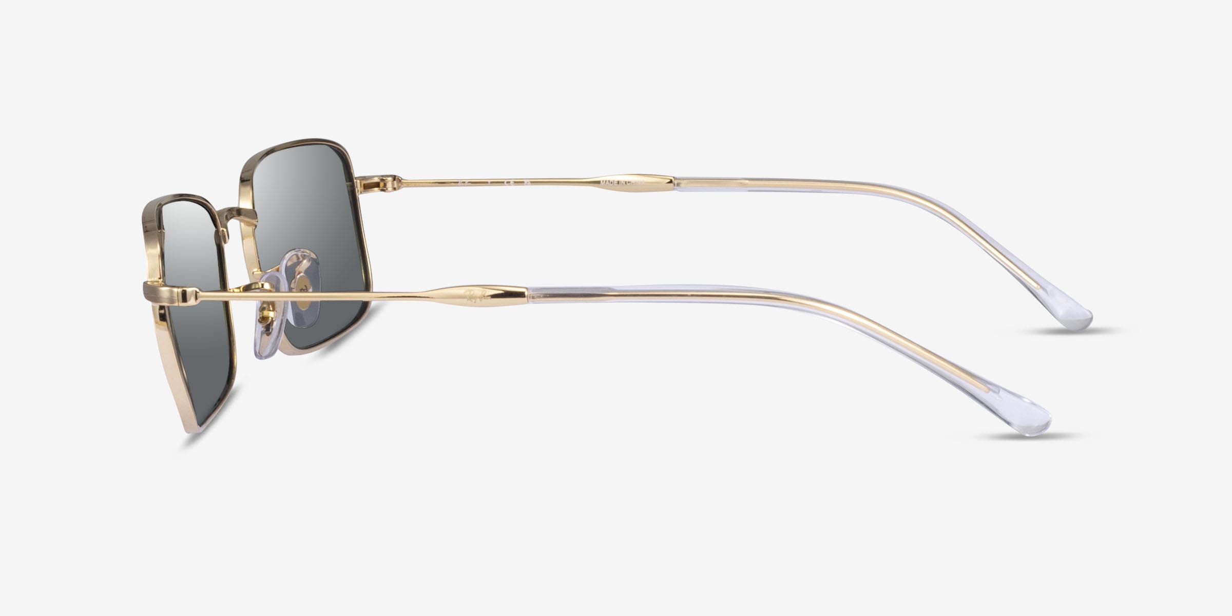 Ray-Ban RB3746 - Rectangle Gold Frame Prescription Sunglasses