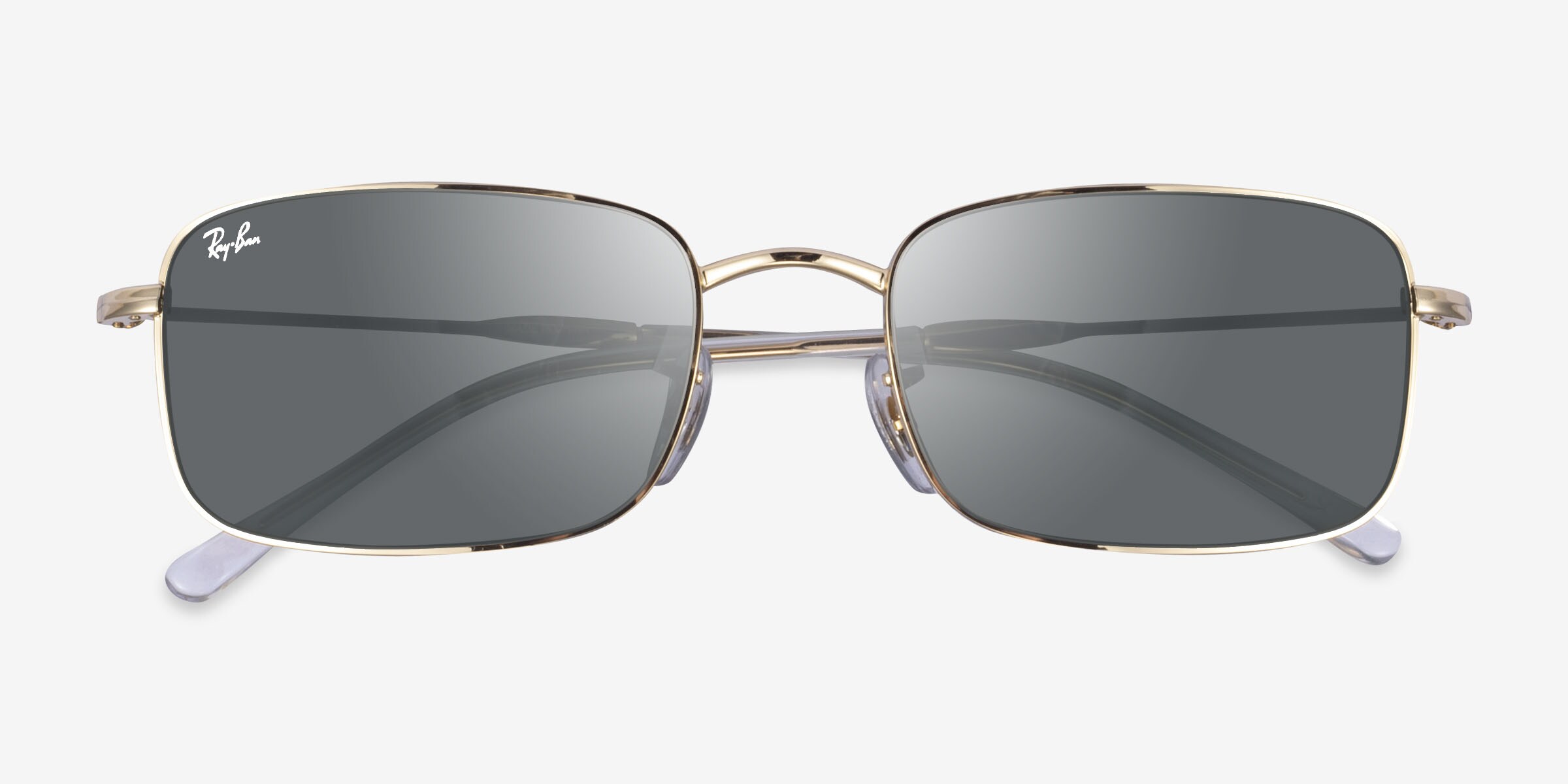 Ray-Ban RB3746 - Rectangle Gold Frame Prescription Sunglasses