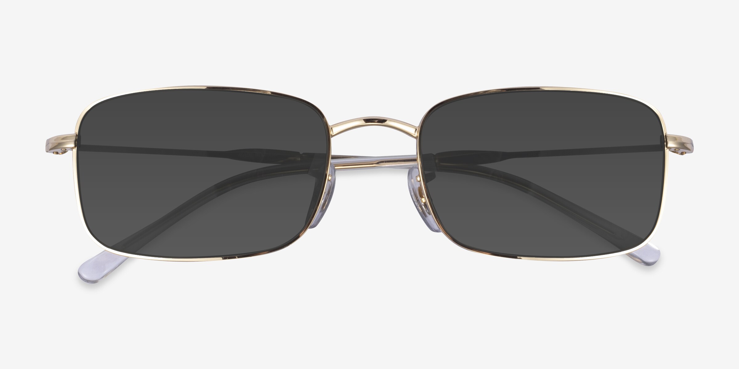 Ray-Ban RB3746 - Rectangle Gold Frame Prescription Sunglasses