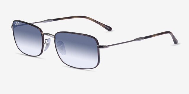Ray-Ban RB3746 Tortoise MetalSunglass Frames from EyeBuyDirect, Angle View