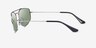 Ray-Ban RB3845 Explorer 5 Silver MetalSunglass Frames from EyeBuyDirect, Side View