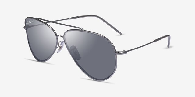 Ray-Ban RBR0101S Reverse Gunmetal MetalSunglass Frames from EyeBuyDirect, Angle View