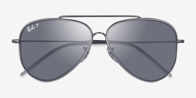 Ray-Ban RBR0101S Reverse Gunmetal MetalSunglass Frames from EyeBuyDirect, Closed View