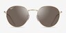 Ray-Ban Round Reverse Gold MetalSunglass Frames from EyeBuyDirect, Front View