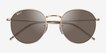 Ray-Ban Round Reverse Gold MetalSunglass Frames from EyeBuyDirect, Closed View