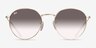 Ray-Ban Round Reverse Light Gold MetalSunglass Frames from EyeBuyDirect, Front View