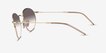 Ray-Ban Round Reverse Light Gold MetalSunglass Frames from EyeBuyDirect, Side View