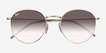 Ray-Ban Round Reverse Light Gold MetalSunglass Frames from EyeBuyDirect, Closed View