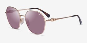 Vogue Eyewear VO4318SB Or rose Métal Soleil de Lunette de vue d'EyeBuyDirect, Vue d'Angle