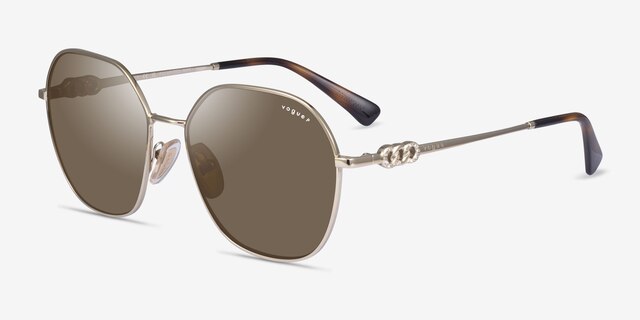 Vogue Eyewear VO4318SB Gold MetalSunglass Frames from EyeBuyDirect, Angle View