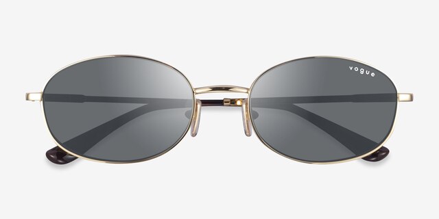 Vogue Eyewear VO4323S Gold MetalSunglass Frames from EyeBuyDirect, Closed View