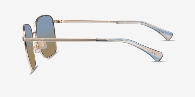 Ralph RA4136 Shiny Gold MetalSunglass Frames from EyeBuyDirect, Side View