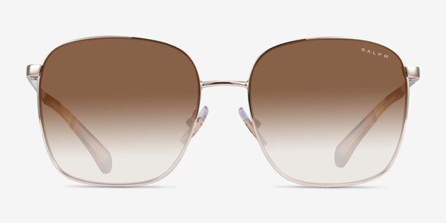 Ralph RA4136 Pale Gold MetalSunglass Frames from EyeBuyDirect, Front View