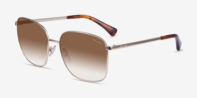 Ralph RA4136 Pale Gold MetalSunglass Frames from EyeBuyDirect, Angle View