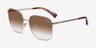 Ralph RA4136 Pale Gold MetalSunglass Frames from EyeBuyDirect, Angle View