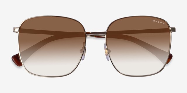 Ralph RA4136 Pale Gold MetalSunglass Frames from EyeBuyDirect, Closed View