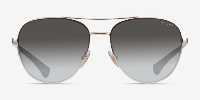 Ralph RA4139 Pale Gold MetalSunglass Frames from EyeBuyDirect, Front View